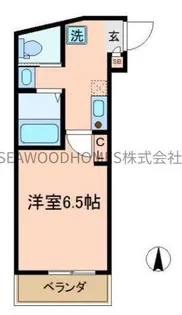 ブランドゥブラン【1階】の間取り