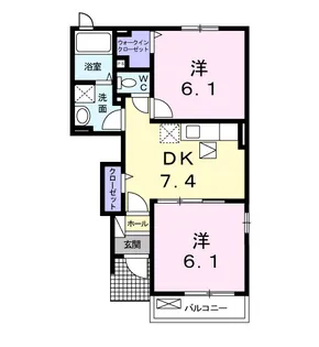 ベル・ソレイユII【1階】の間取り