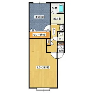 ベルシーヌ日の出【2階】の間取り