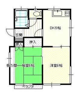 フロントヘルメス【1階】の間取り