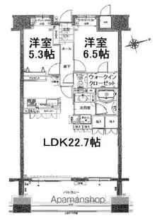 ポレスター飯能【14階】の間取り