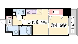 アルデール兵庫【8階】の間取り