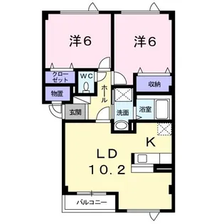 アヴニール・シェル 2番館【2階】の間取り