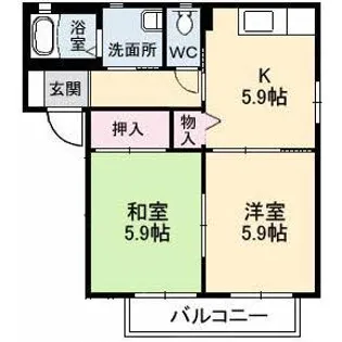 メゾン梅の木【1階】の間取り