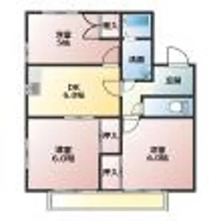 フラットサプレス市川A【1階】の間取り
