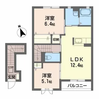 グランパルクK2【2階】の間取り