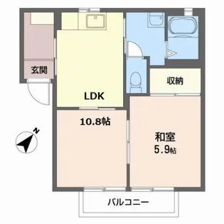 レーヴィンス落合【2階】の間取り
