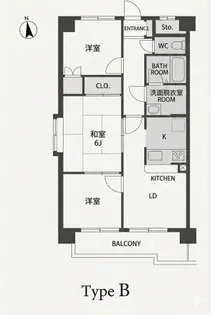 ダイアモンド新白河I【6階】の間取り