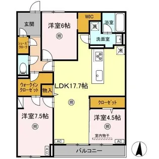 クインス ベル【3階】の間取り