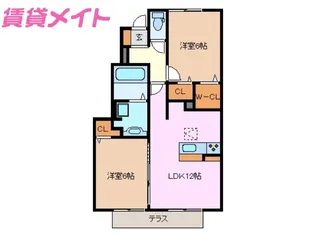 ベルウッド【1階】の間取り