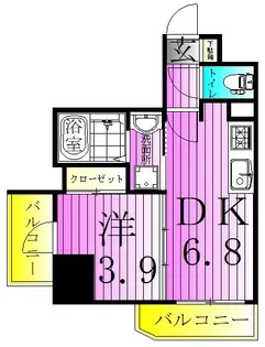 プレミア亀有【4階】の間取り