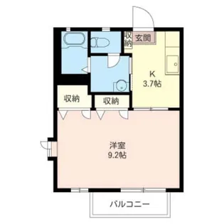 オークスアベニュー A棟【2階】の間取り