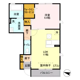 ローズハイム【1階】の間取り