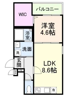 リアン富木【1階】の間取り