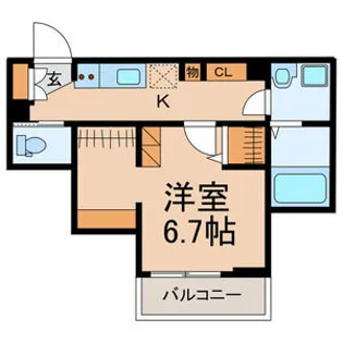アテナ稲毛【1階】の間取り