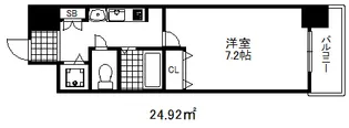 プレサンス神戸駅前グランツ【6階】の間取り