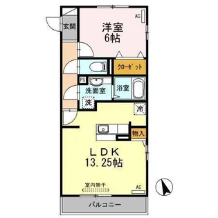 スリー・スターIII号館 B【2階】の間取り