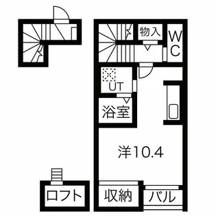 フェルトHanDen A【2階】の間取り