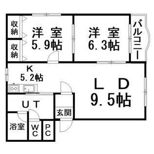 メルローズ【3階】の間取り
