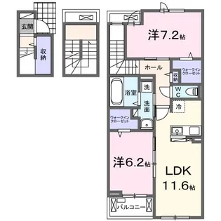 リバーサイド西山【3階】の間取り