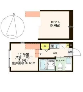ハーモニーテラス伊興II【1階】の間取り