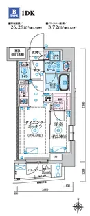 リヴシティ菊川駅前【7階】の間取り