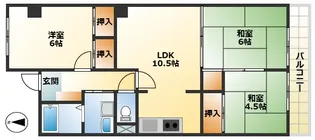 吉田マンション東雲パートII【1階】の間取り