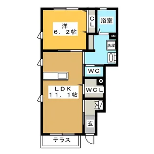 アリビオ本荘西【1階】の間取り
