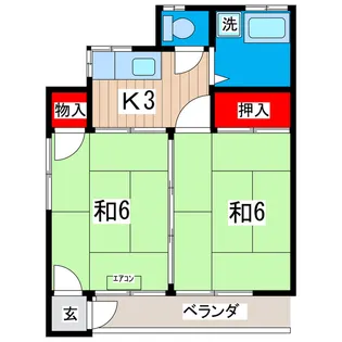 小沢アパート【2階】の間取り