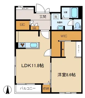 メゾン・ド・ミュゲ【2階】の間取り