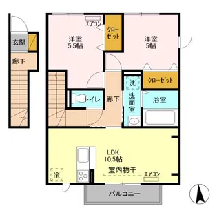 デルニエ武川【2階】の間取り