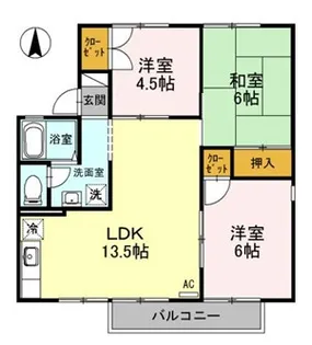 エクセレントサカウエ【2階】の間取り