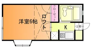 ロジュマン木崎【1階】の間取り