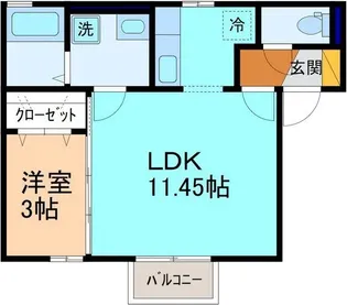 クレジュール【2階】の間取り