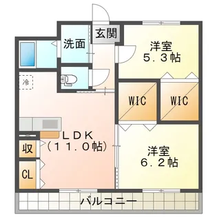 グラン西松ノース【2階】の間取り