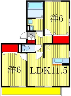グランドゥールI【3階】の間取り