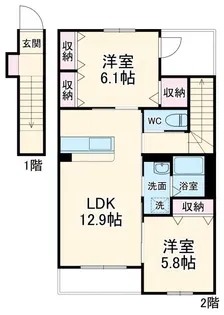 ル・リアン【2階】の間取り