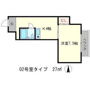 グランディール堀川【3階】の間取り
