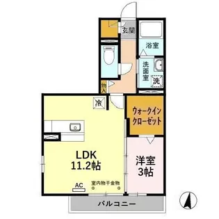 メジェールM【3階】の間取り