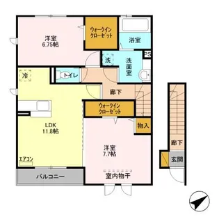 グランドゥール B【2階】の間取り