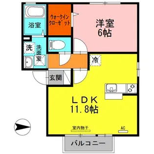 ルピナB【1階】の間取り