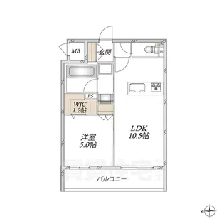 ヘーベルメゾン尼崎駅前【2階】の間取り