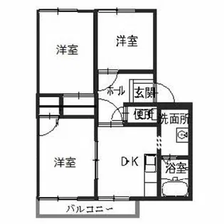 ベル友沢【1階】の間取り