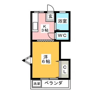 ハイツカツラ【1階】の間取り