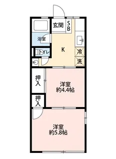 シティハイムCOZY【1階】の間取り
