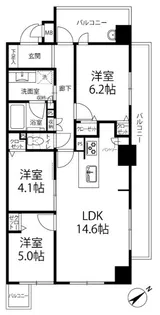 カルティアささしまライブサウス【2階】の間取り