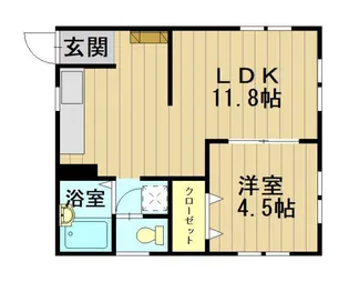 ウッディビリーフ【1階】の間取り