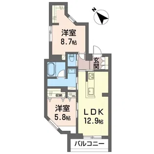 クオリスタ【2階】の間取り