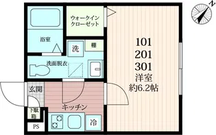 グレイスリーコート 丸【3階】の間取り