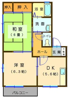 バイロイト【2階】の間取り
